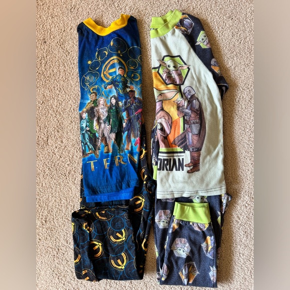 2 sets of boys pajamas size S - Picture 1 of 7